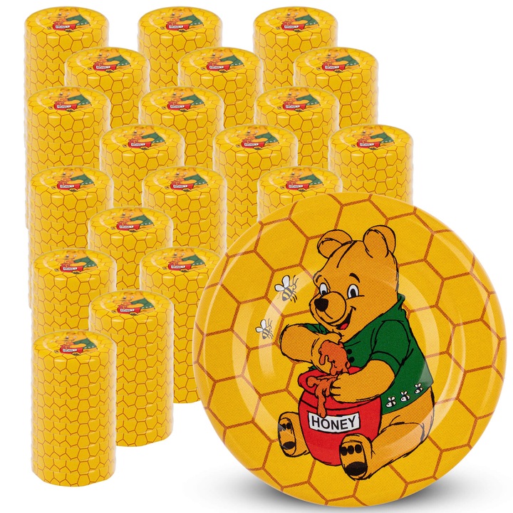 Capace pentru Borcane si Sticle Fi 43 mm, KADAX, set 200 bucati, metalice, multicolor