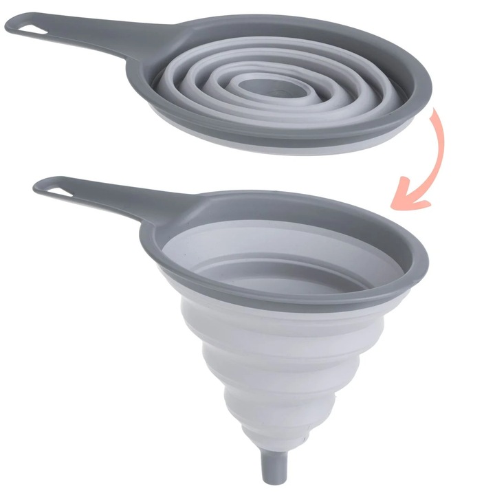 Palnie Pliabila din Plastic Gri cu Maner 26, 5cm