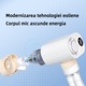 VeniSymlis® Ventilator portabil pentru carucior si patut bebelus X32, brate flexibile tip caracatita, rotatie 360°, racire semiconductor, motor 18000 RPM, baterie 1800mAh, display digital, incarcare USB-C, suport telefon inclus, 4 viteze, alb