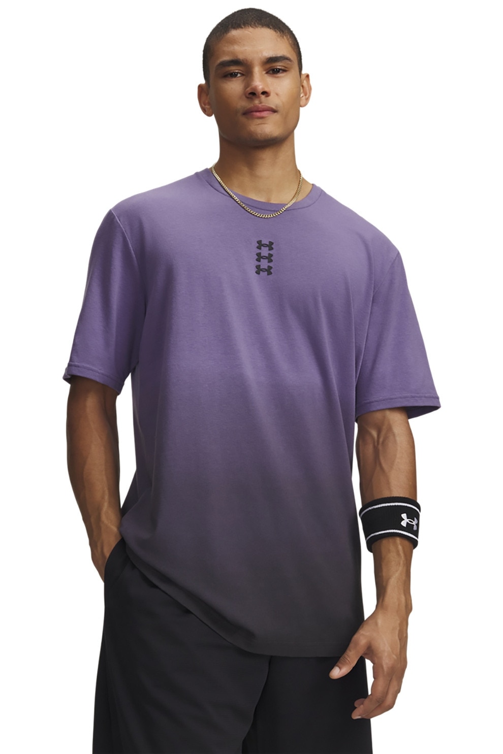 Under Armour, Tricou pentru baschet Hoops Summer Daze, Alb