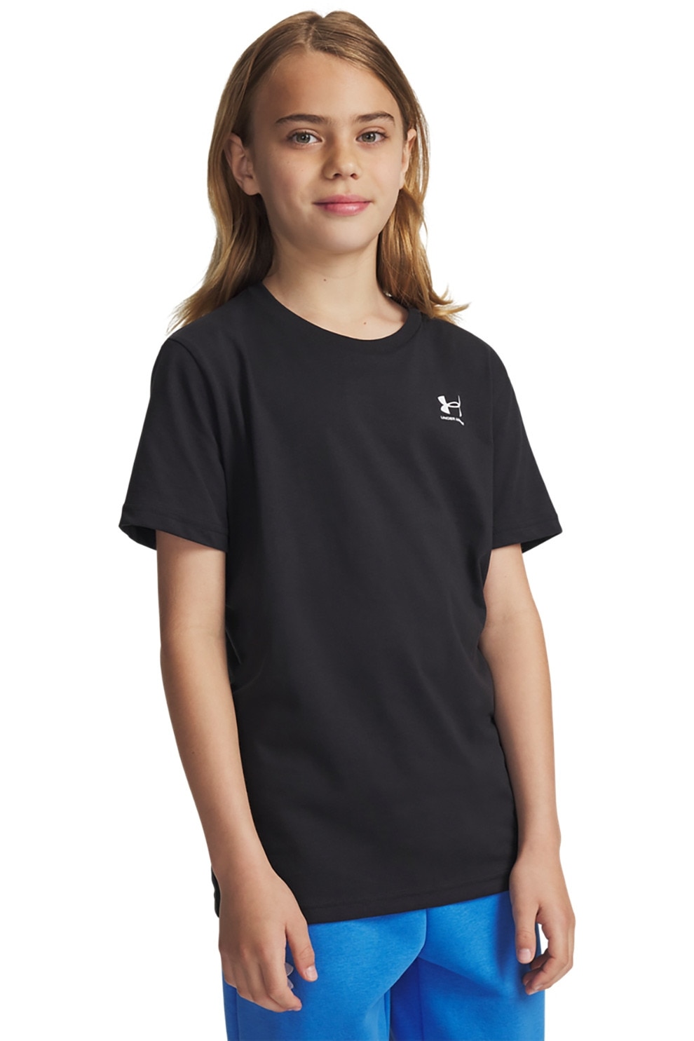 Under Armour, Tricou cu logo Sportstyle, Negru, 149-160 CM