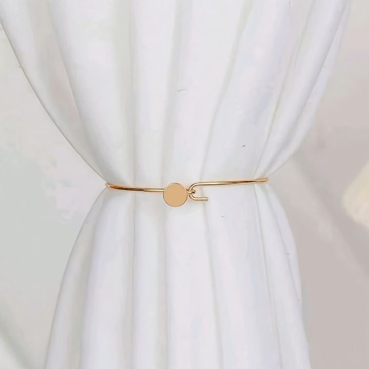 Prinzatoare Perdea, 6.3 cm, Metalica, Design Minimalist, Auriu