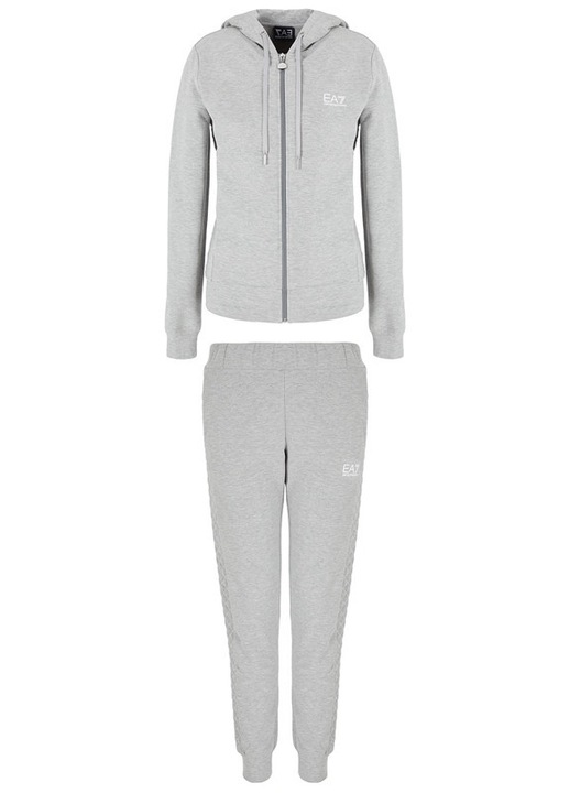Trening dama EA7 W HO FZ CH STITCH, Bumbac, Gri, Gri