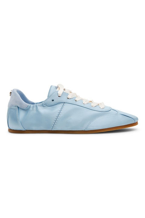 Steve Madden, Pantofi sport low-cut cu aspect satinat Artiste, Albastru deschis