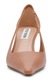 Steve Madden, Pantofi de piele cu varf ascutit si decupaje, Roz somon