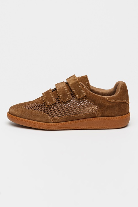 Steve Madden, Pantofi sport Momentum-m din material textil, Maro pamantiu