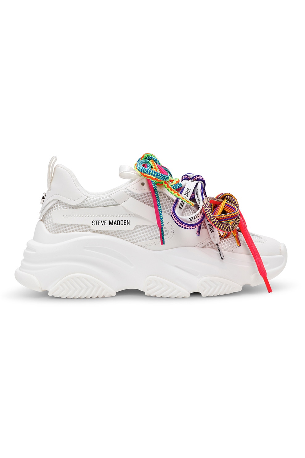 Love Moschino, Pantofi sport din piele cu garnituri din material