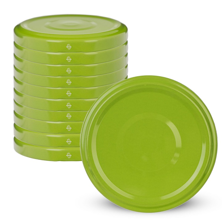 Capace pentru borcane, KADAX, fi 66 mm, set 10 buc, metalice, sigilate, cu model de legume