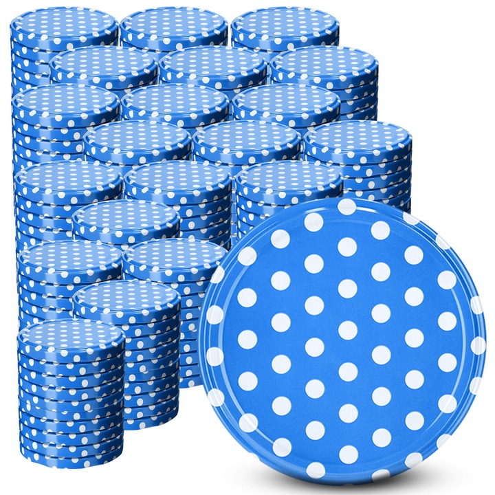 Capace pentru borcane, KADAX, fi 66 mm, set 200 buc, metalice, sigilate