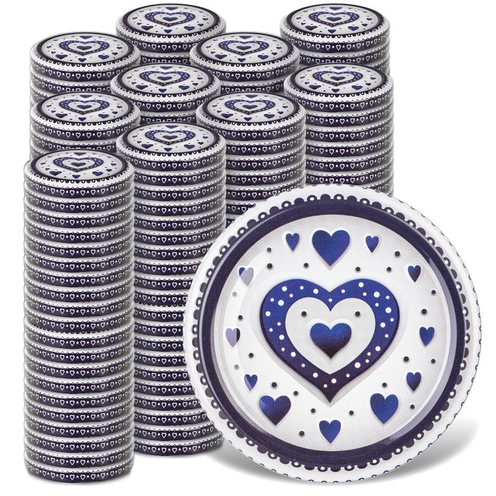 Capace metalice pentru borcane KADAX, 200 buc, fi 66mm, multicolor