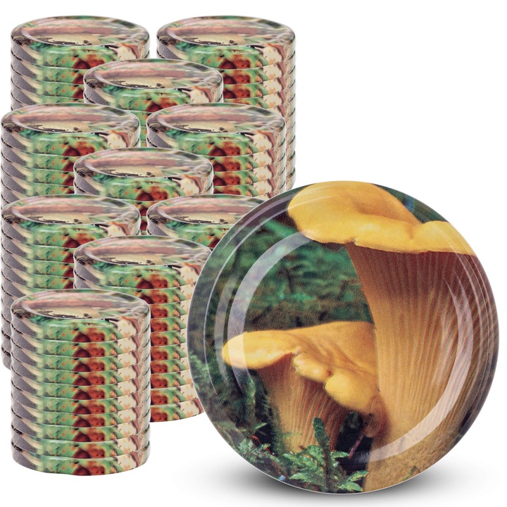 Capace pentru borcane, KADAX, fi 66 mm, set 100 buc, multicolor