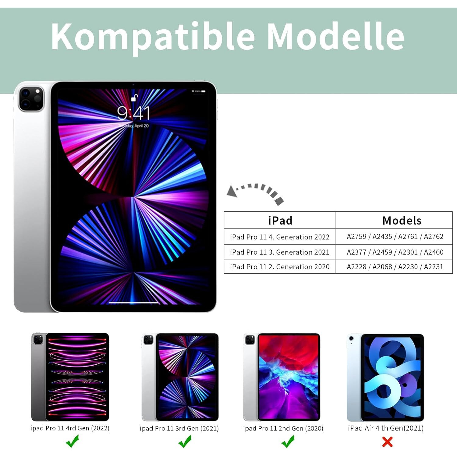 Husă tabletă BQDIYOO pentru iPad Air 11", roz, Auto Sleep/Wake, silicon moale