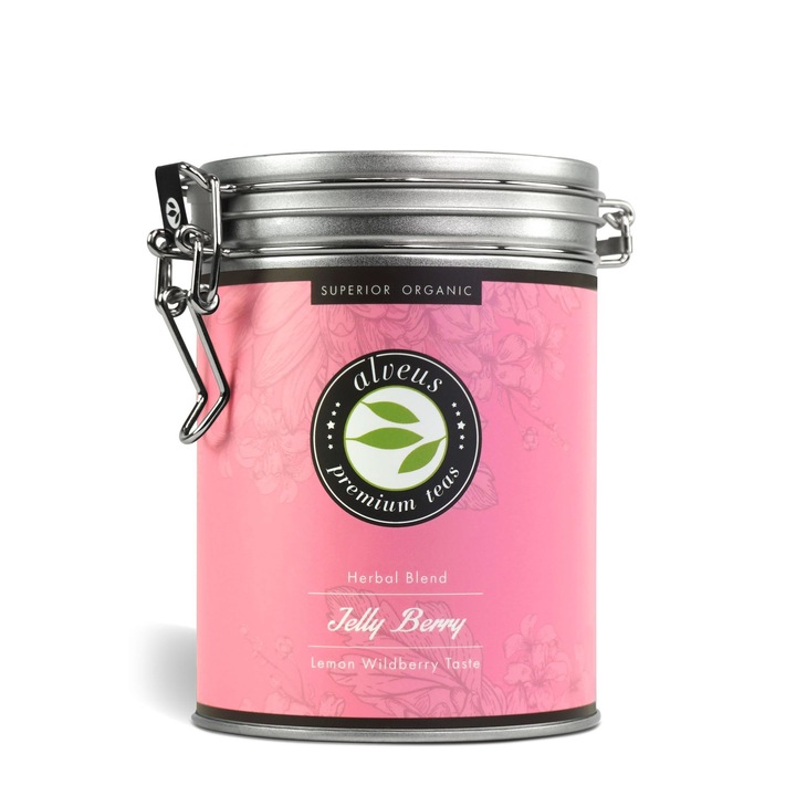 Ceai organic din plante, aromă de lămâie și fructe de pădure, 150 g Alveus Jelly Berry