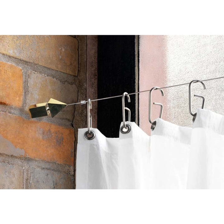 Sistem cu cablu pentru perdele LONDON, auriu, 500 cm