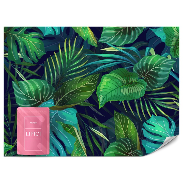 Fototapet Muralo Frunze De Monstera 150x105 Vegetatie Tropicala Pentru Living