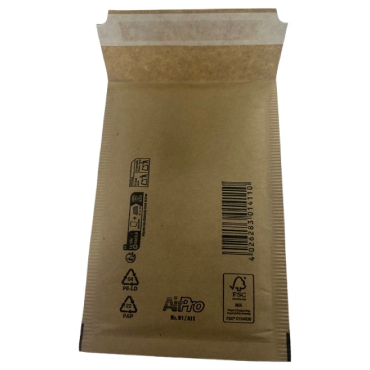 Пликове с балончета, MSG, 120x175+40 мм, комплект 10 бр., натурален