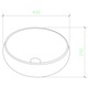 Lavoar rotund din sticla transparenta cu model gravat Trendy’s – Design rafinat, 400×150 mm