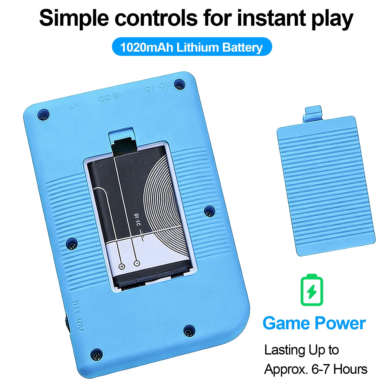Consola de jocuri mobile, Taipintee, 800 de jocuri, baterie 1020mAh, albastru