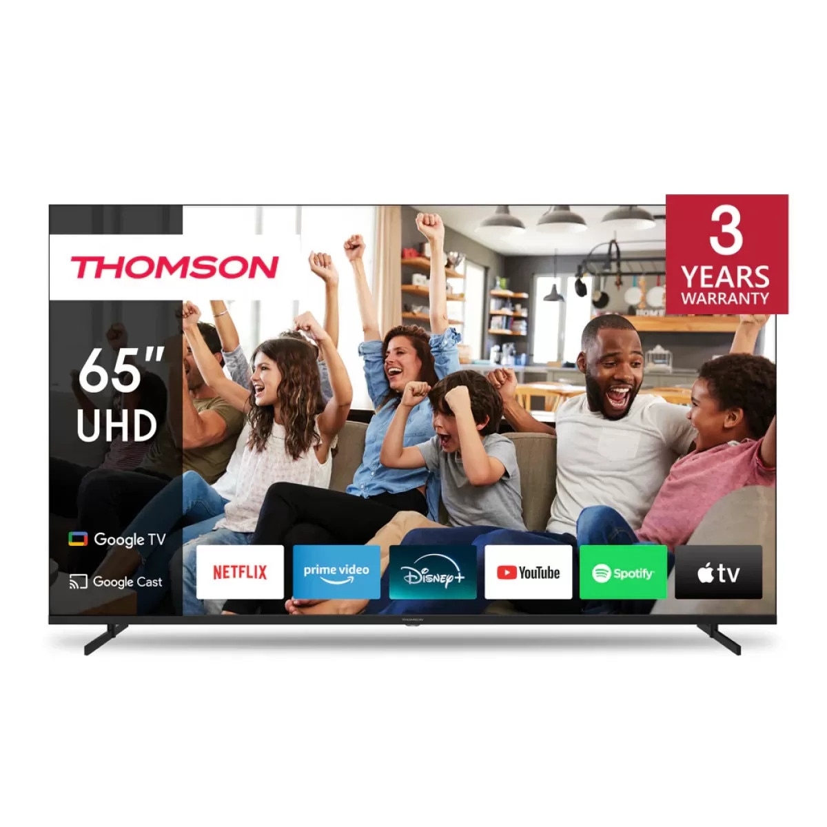 Televizor Smart Thomson 65UG4S14 4K UHD, Direct LED, Dolby Audio, Negru, 65Inch x 164CM