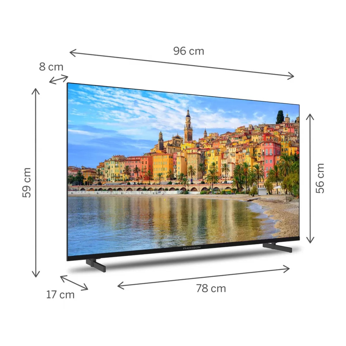 Televizor LED Smart Thomson 43FG2S14 Full HD Google TV 43Inch / 109CM Dolby Audio Google Cast Google Assistant 60Hz Negru