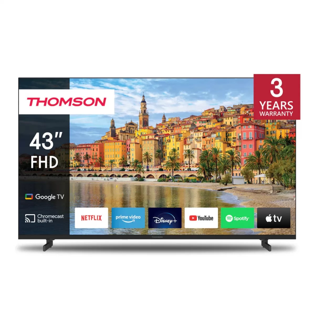 Televizor LED Smart Thomson 43FG2S14 Full HD Google TV 43Inch / 109CM Dolby Audio Google Cast Google Assistant 60Hz Negru