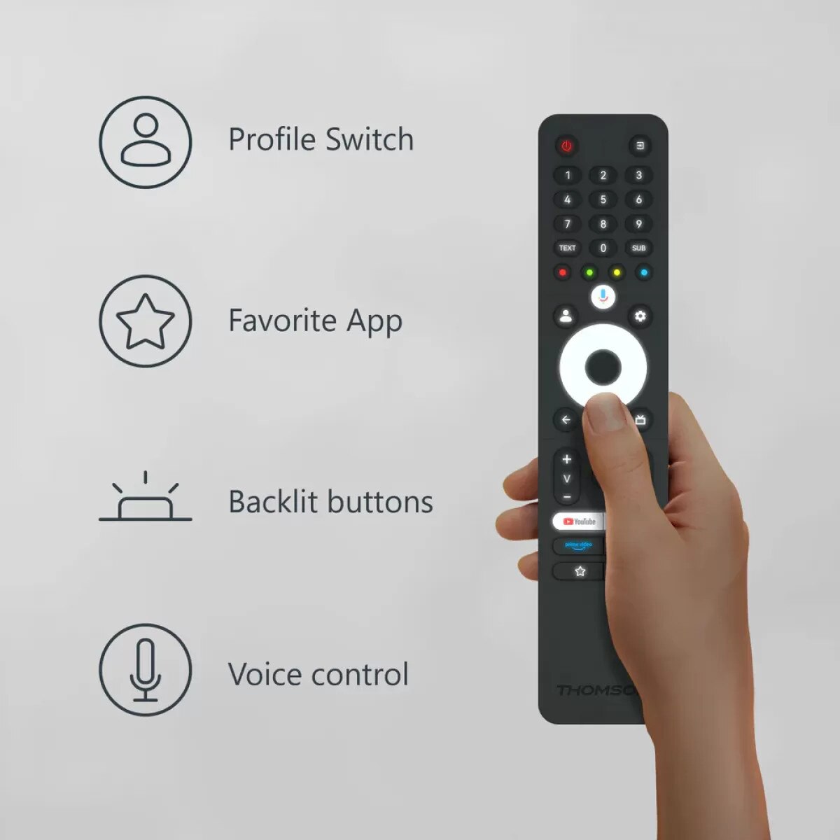 Televizor LED Smart Thomson 43FG2S14 Full HD Google TV 43Inch / 109CM Dolby Audio Google Cast Google Assistant 60Hz Negru