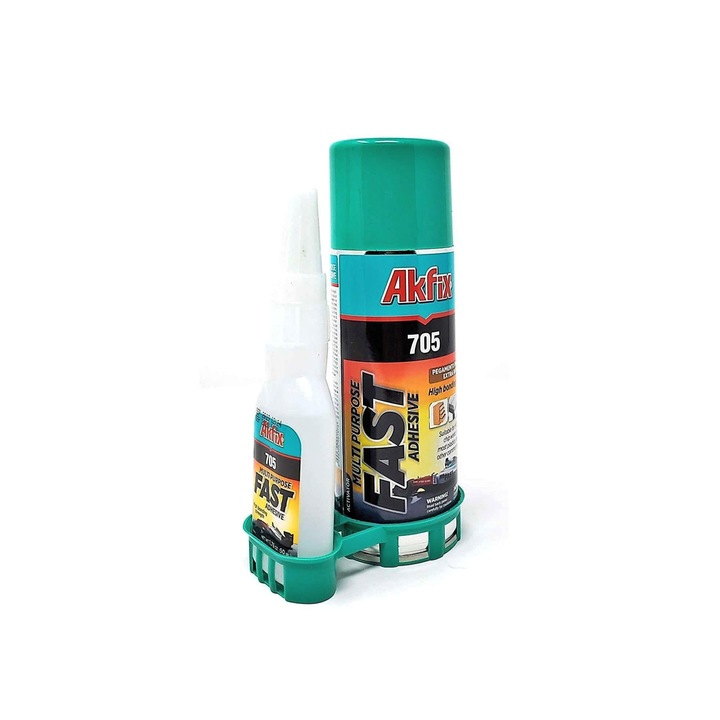 Spray adeziv universale, Akfix 705, 200 ml, mare forta de adeziune, flacon