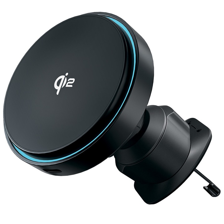 Suport auto Proove cu încărcare wireless, magnetic, gri