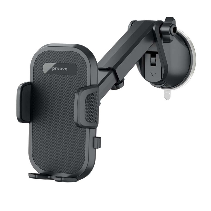 Suport auto pentru telefon/tableta Proove, ventuza, ABS, Negru, pentru telefoane 4.7''-6.9''