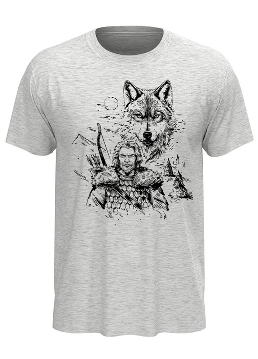 Tricou Spiritul Lupilor, gri