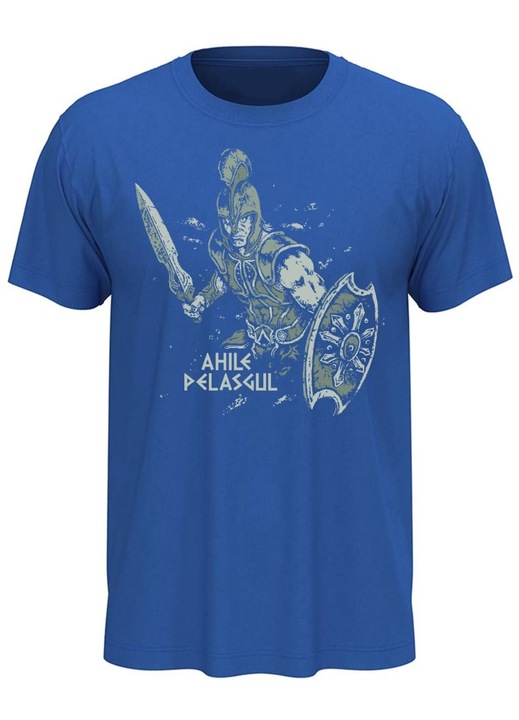 Tricou Ahile Pelasgul, albastru, Albastru