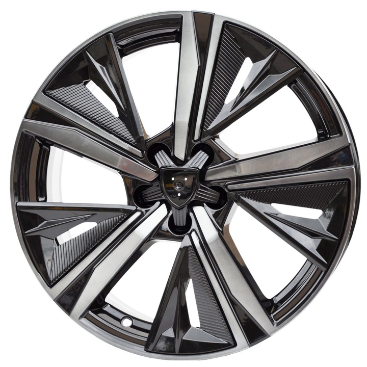 Set 4 jante aluminiu PDW 1187 17x7.5 5x108 ET44, negru, finisaj przyciemniany front