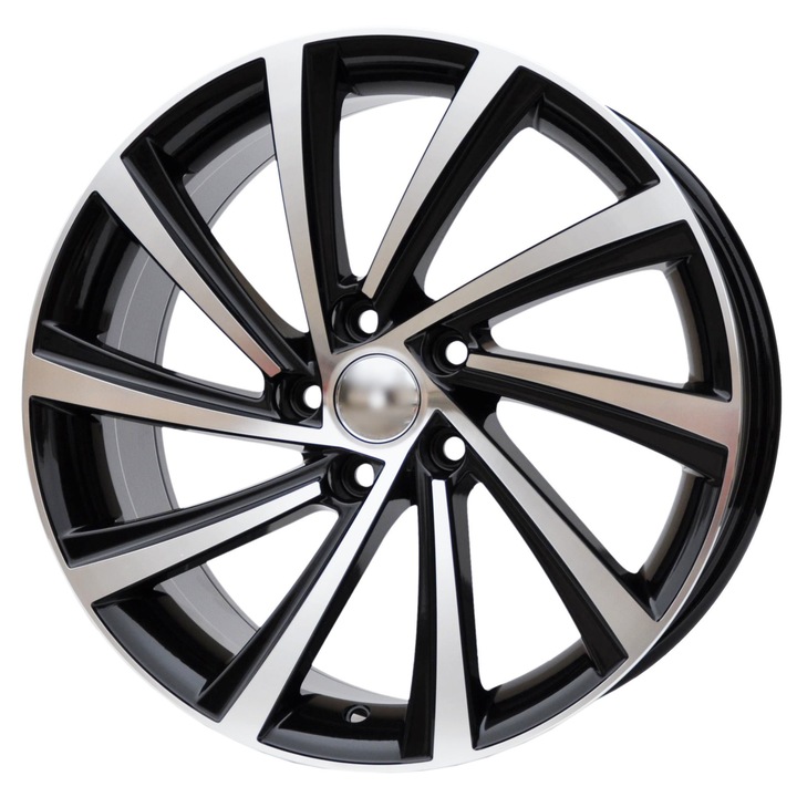 Set 4 jante aluminiu PDW 2403 18x8 5x112 ET45, finisaj lustruit + negru