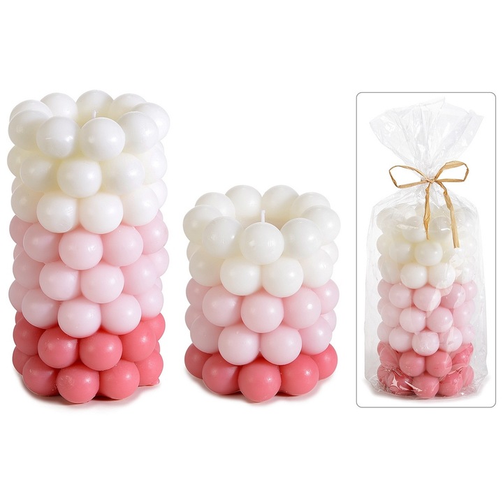 Комплект 2 свещи Ø 8 см x 15 H, Ø 8 x 9,5 H