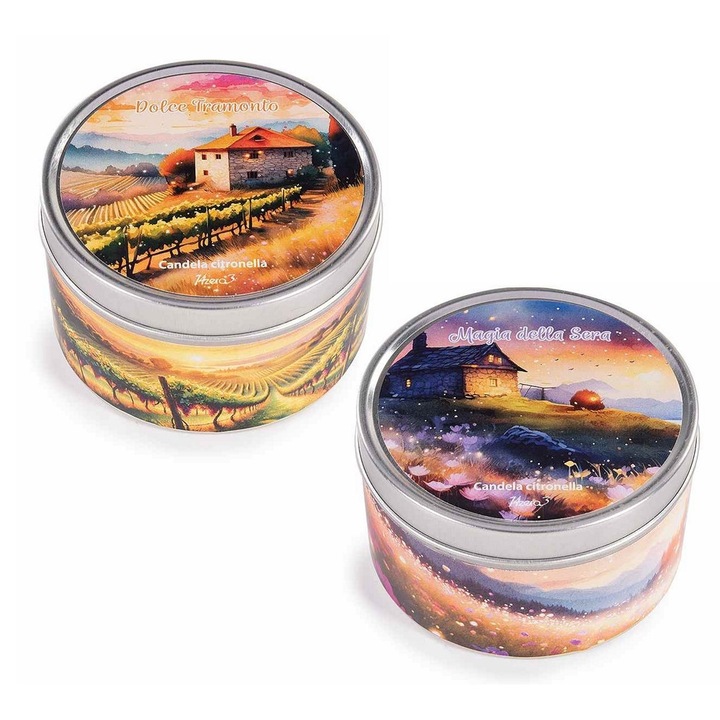 Комплект от 2 ароматни свещи Ø 8 см x 5 H