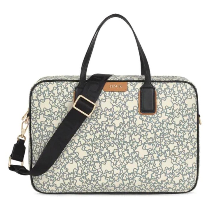 Geantă pentru laptop TOUS, model 195890739, bej și negru, 17, 36x16, 18x6, 81cm