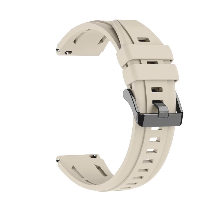 Каишка за смарт часовник, BEST ACCESSORIES, 22мм, водоустойчива, модерен дизайн, Бежова