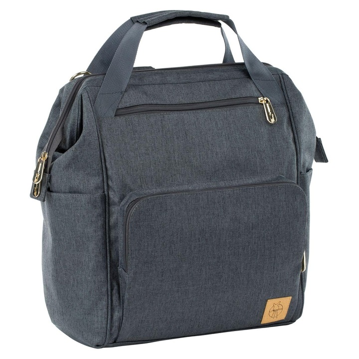 Rucsac pentru schimbare Lassig Goldie, gri antracit, dimensiuni 16, 69x16, 42x6, 69cm, include accesorii de schimbare