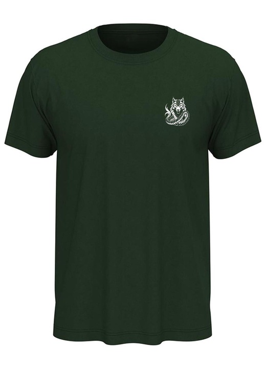 Tricou Logo Lupul Dacic, verde inchis