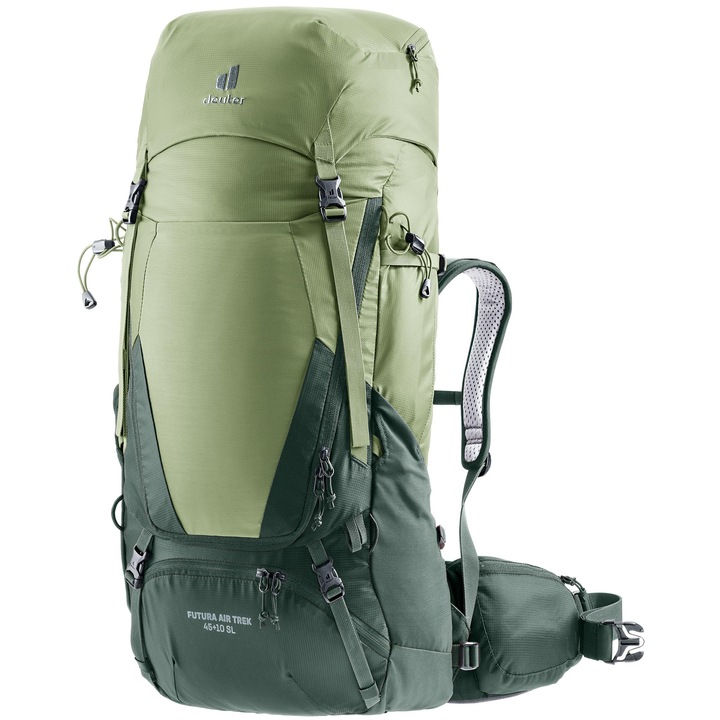 Rucsac de trekking Deuter Futura Air Trek 45+10, verde, 45L, pentru femei