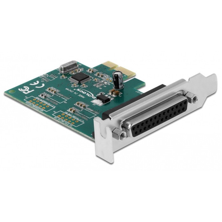 Card PCI Express Delock 1x Paralel DB25, 79x59x13mm, compatibil Windows
