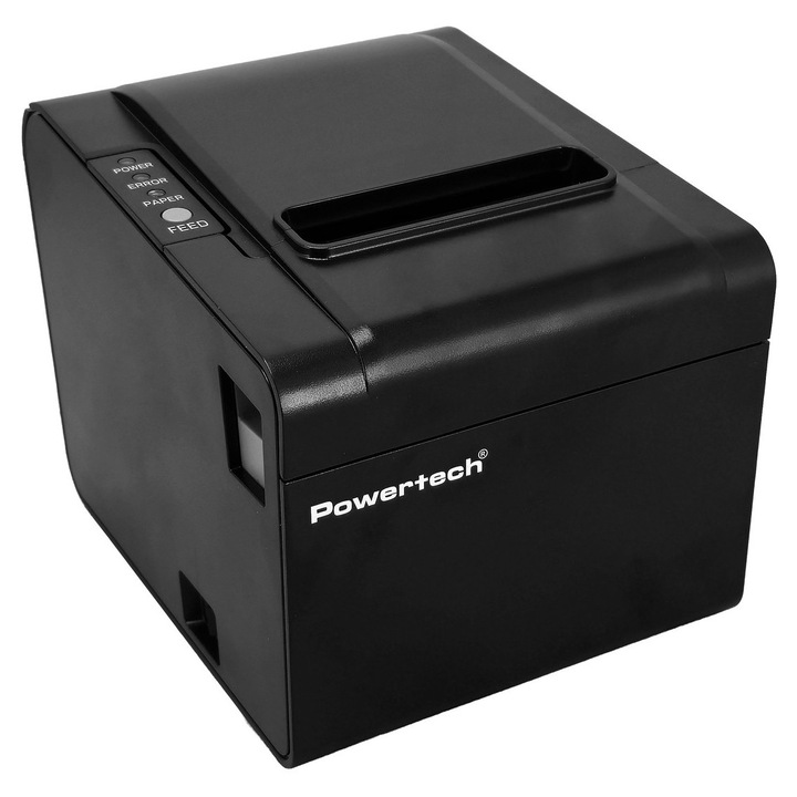 Imprimanta termica Powertech PT-1506, 1D si 2D, USB/Ethernet/Serial, 79.5mm, 191x140x143mm, neagra