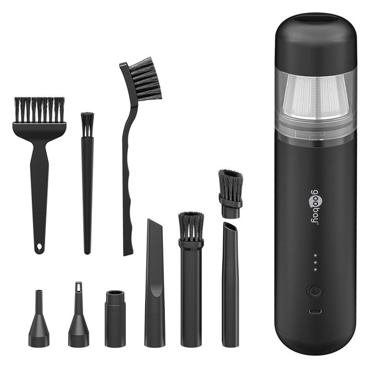 Aspirator, GOOBAY 2 în 1, 120W, negru, 27.5x6.5cm, baterie 6000mAh
