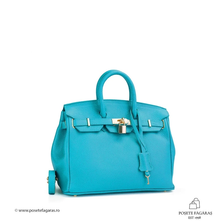 Baby Edith bőr táska - türkiz, alkalmi táska természetes bőrből, táska, táskák