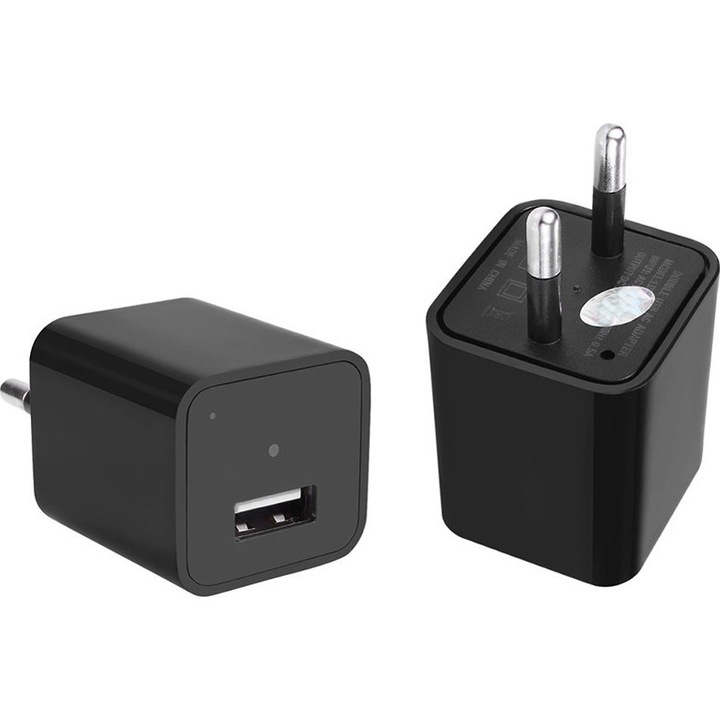 Camera de supraveghere de spionaj, 1080p, priza, microSD pana la 32GB, inregistrare cu detectare miscare