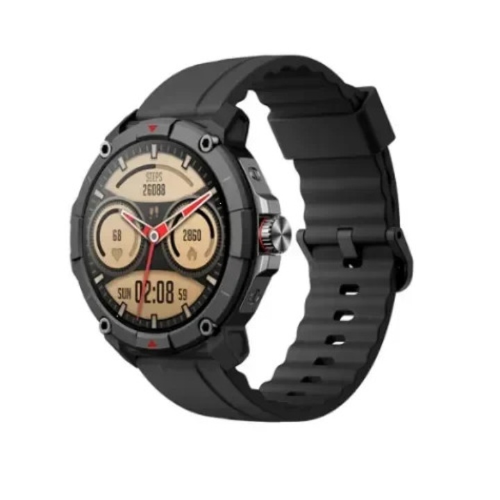 Ceas inteligent Awei H39, GPS, monitorizare ritm cardiac, Bluetooth, 1.38 inch, negru