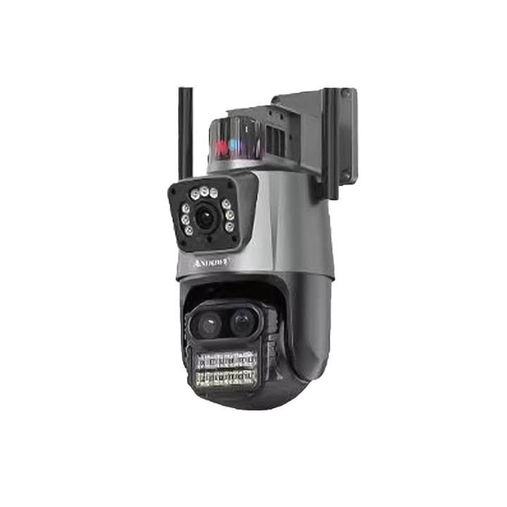 Camera de supraveghere wireless pentru exterior cu alimentare pe baterie, ZUMIMALL F5, 3MP, rezistenta la apa IP66, alb