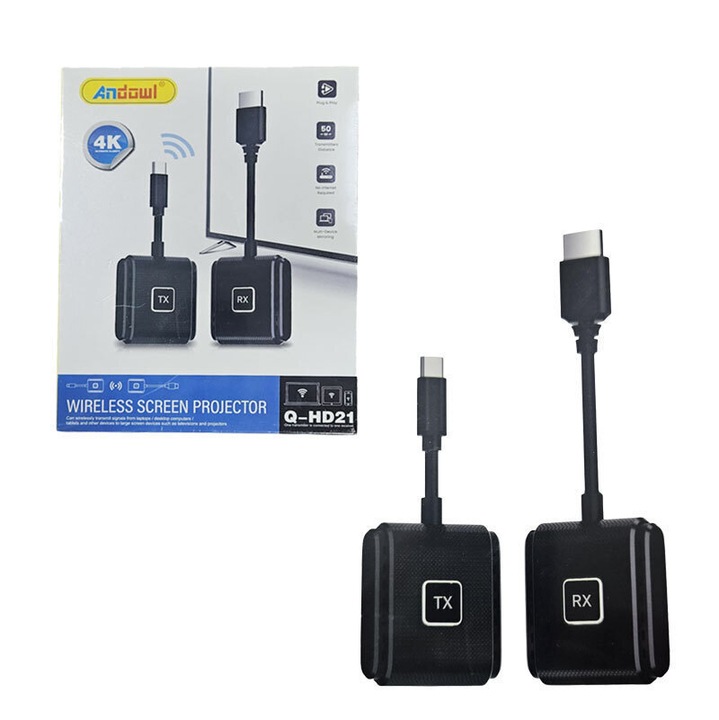 Proiector Andowl Q-HD21, wireless, 4K, Plug and Play