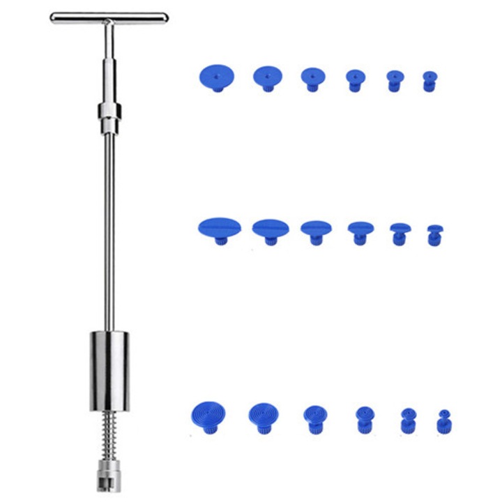Set de reparatii pentru indepartarea loviturilor 19 piese, Jiageng, metalic, pentru auto si suprafete metalice
