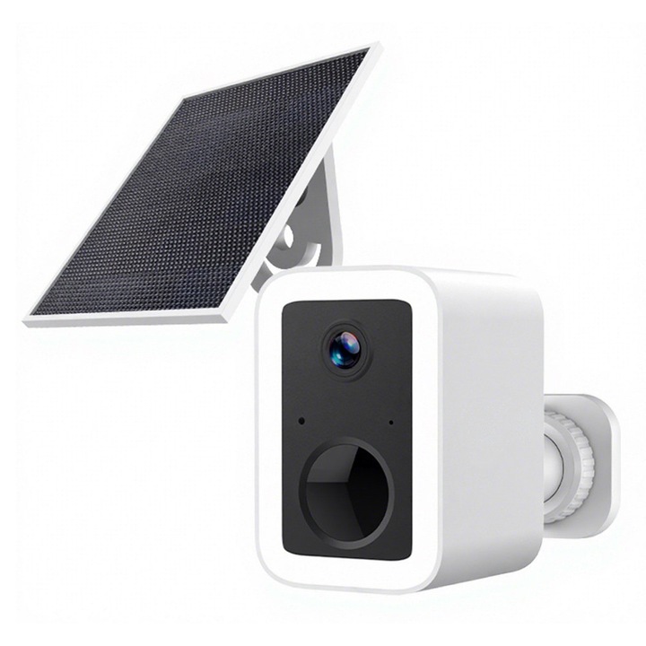 Камера за наблюдение, Vstarcam, CB554, 3MP, WiFi, LED, соларно захранване, IP66, Бял